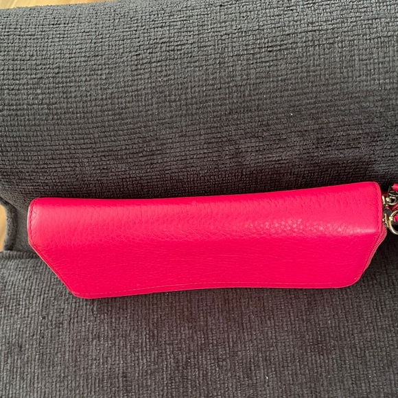 Coach Fuchsia Leather Wristlet - Picture 9 of 9